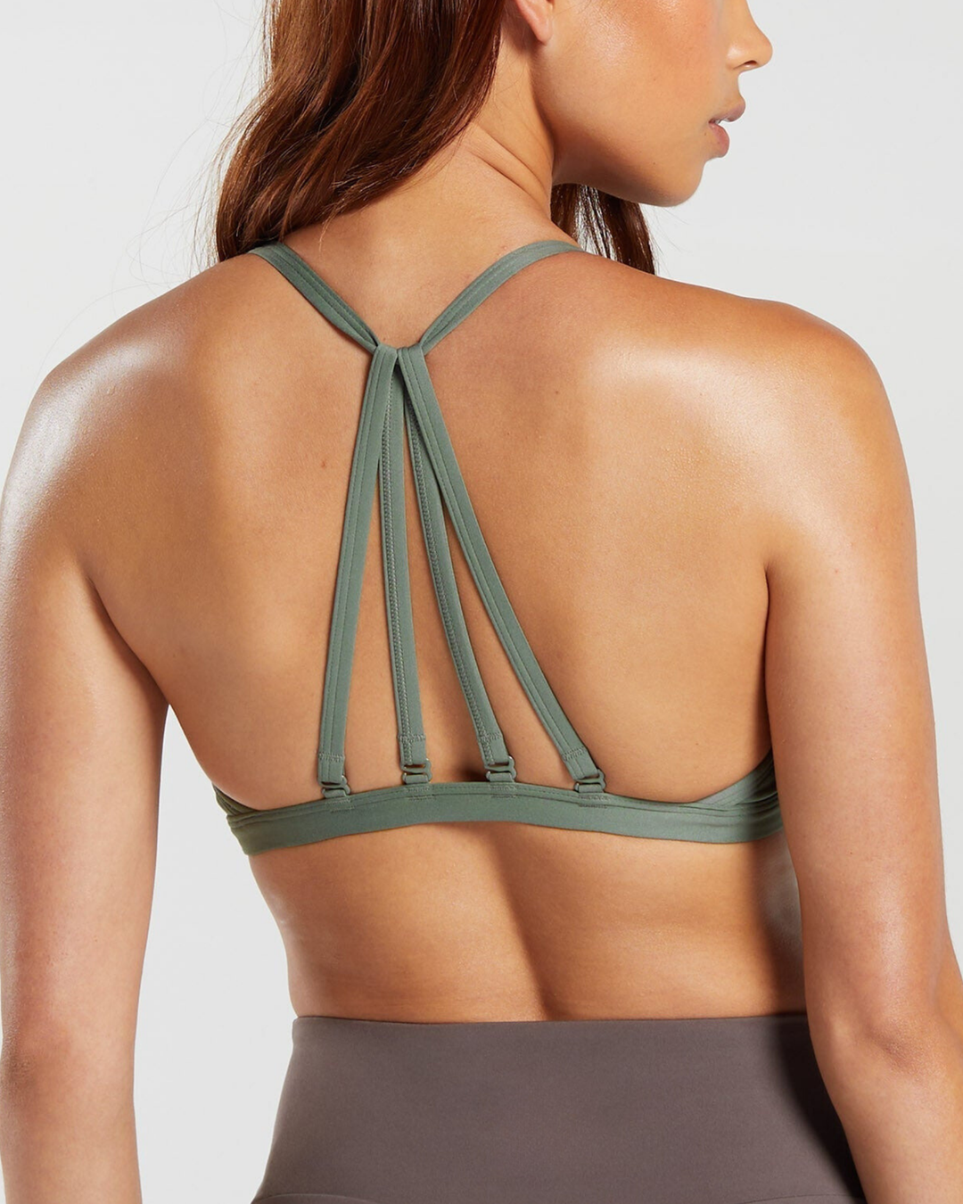 Clio Sports Bra in Olive Green