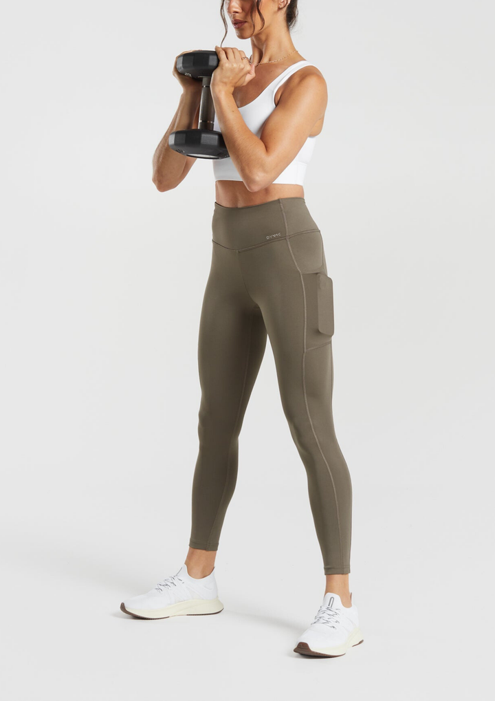 Calliope Pocket Leggings in Olive