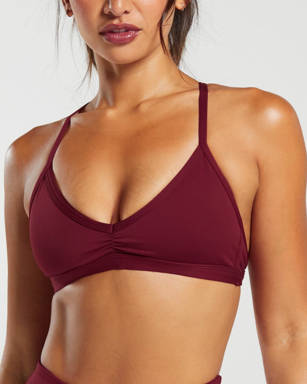 Clio Sports Bra in Maroon