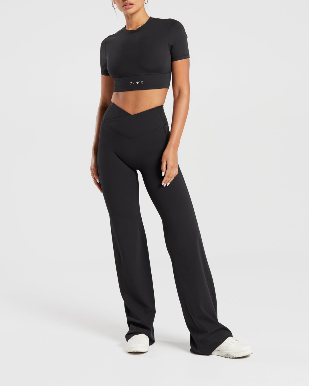 Cersea Crossover Crop Top in Black