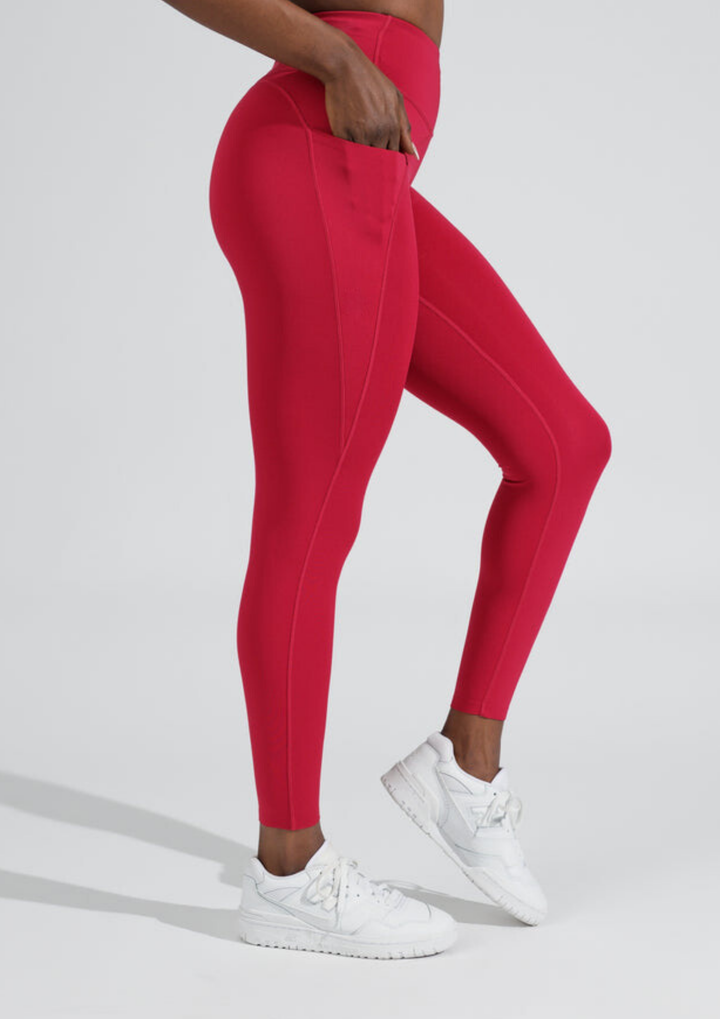 Aurora 4 Pocket Legging in Red