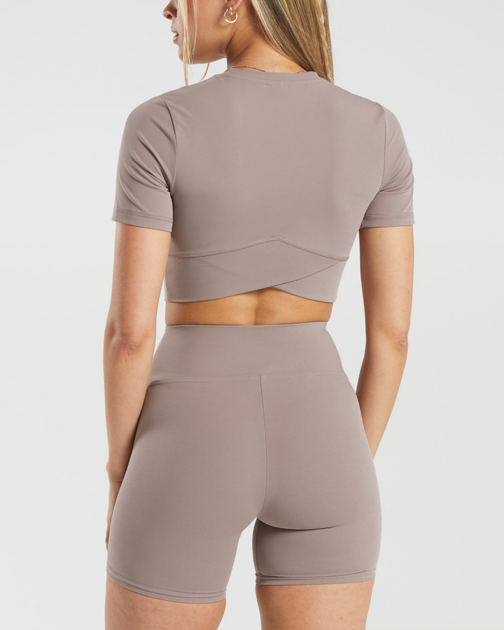 Cersea Crossover Crop Top in Desert