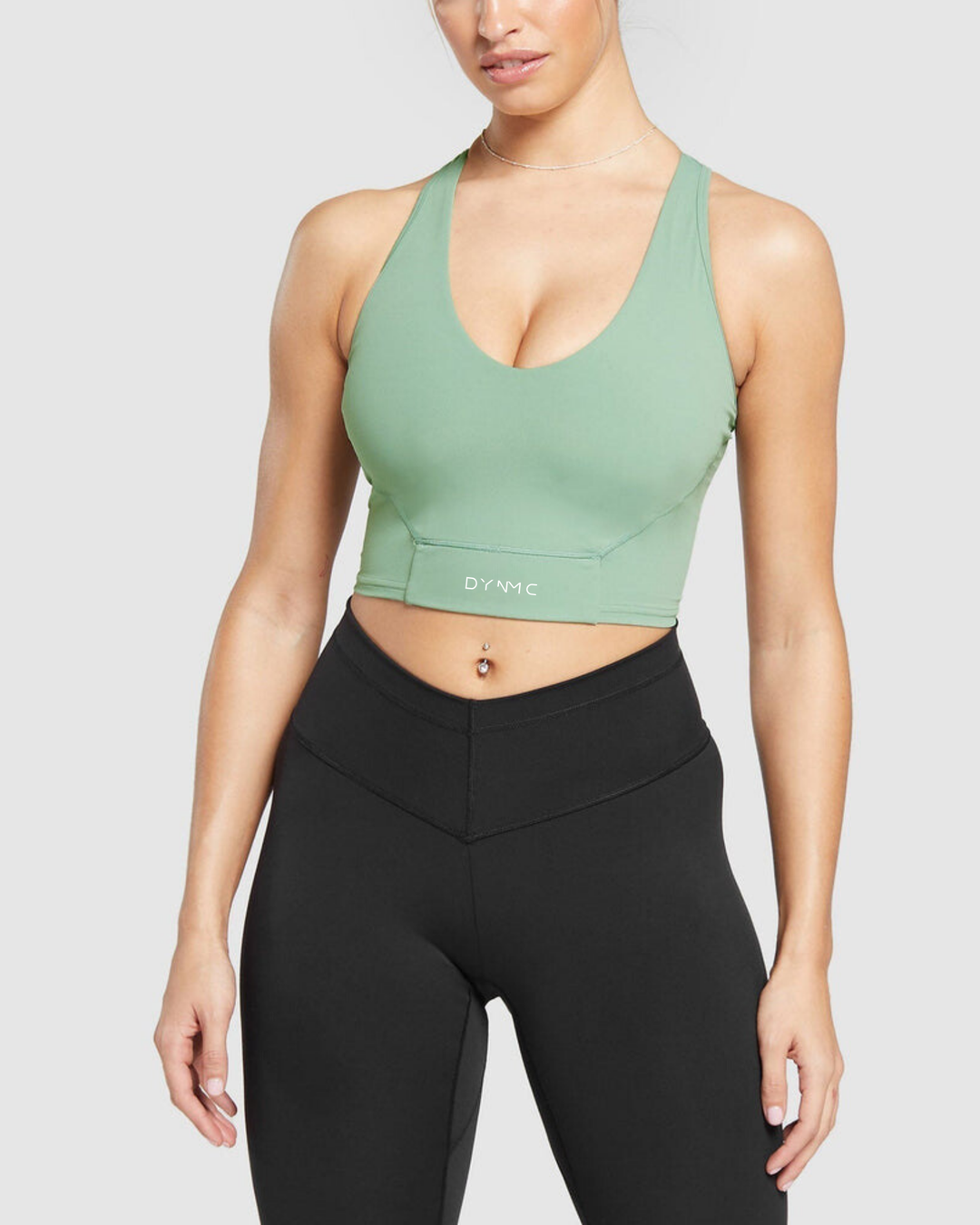 Elektra Mesh Tank Top- Dollar Green