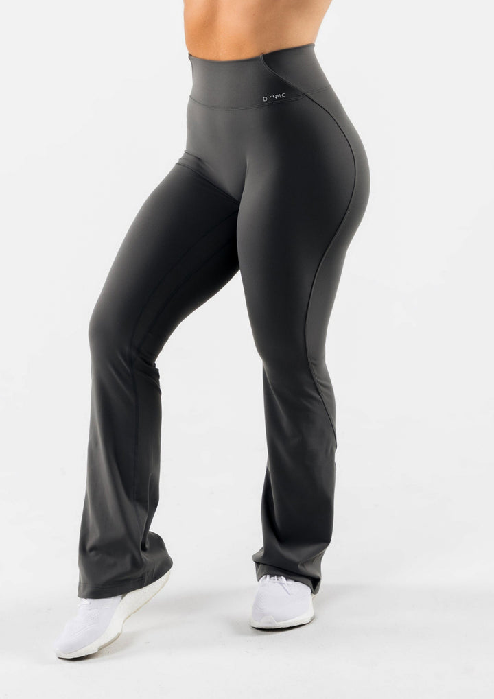 Aphrodite High waist Seamless Flared Pant in Dark Grey