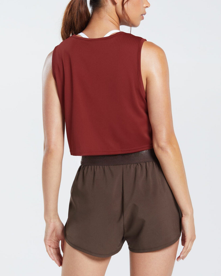 Mira Crop Tank top - Maroon