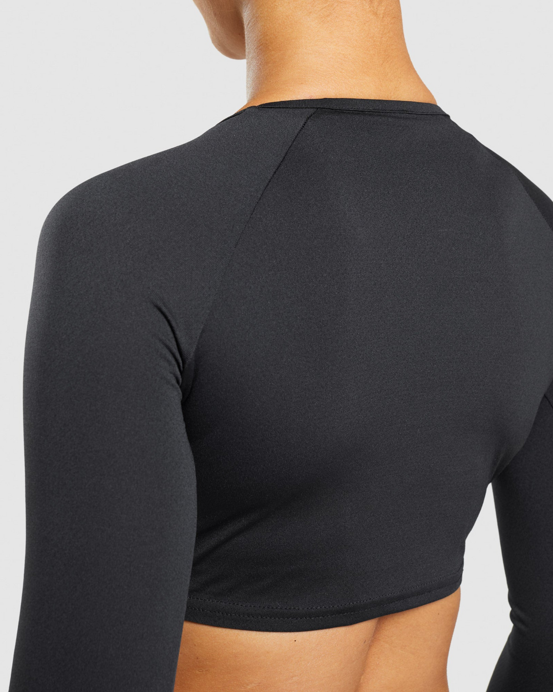 Luna Long Sleeve Crop Top in Black