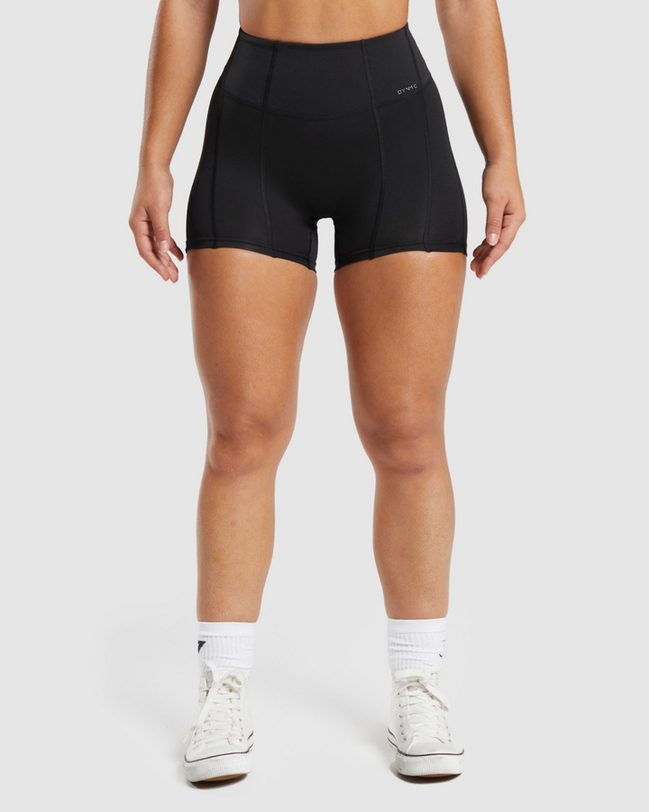 Selene High Rise Shorts in Black