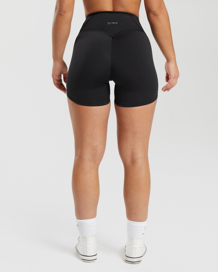 Selene High Rise Shorts in Black