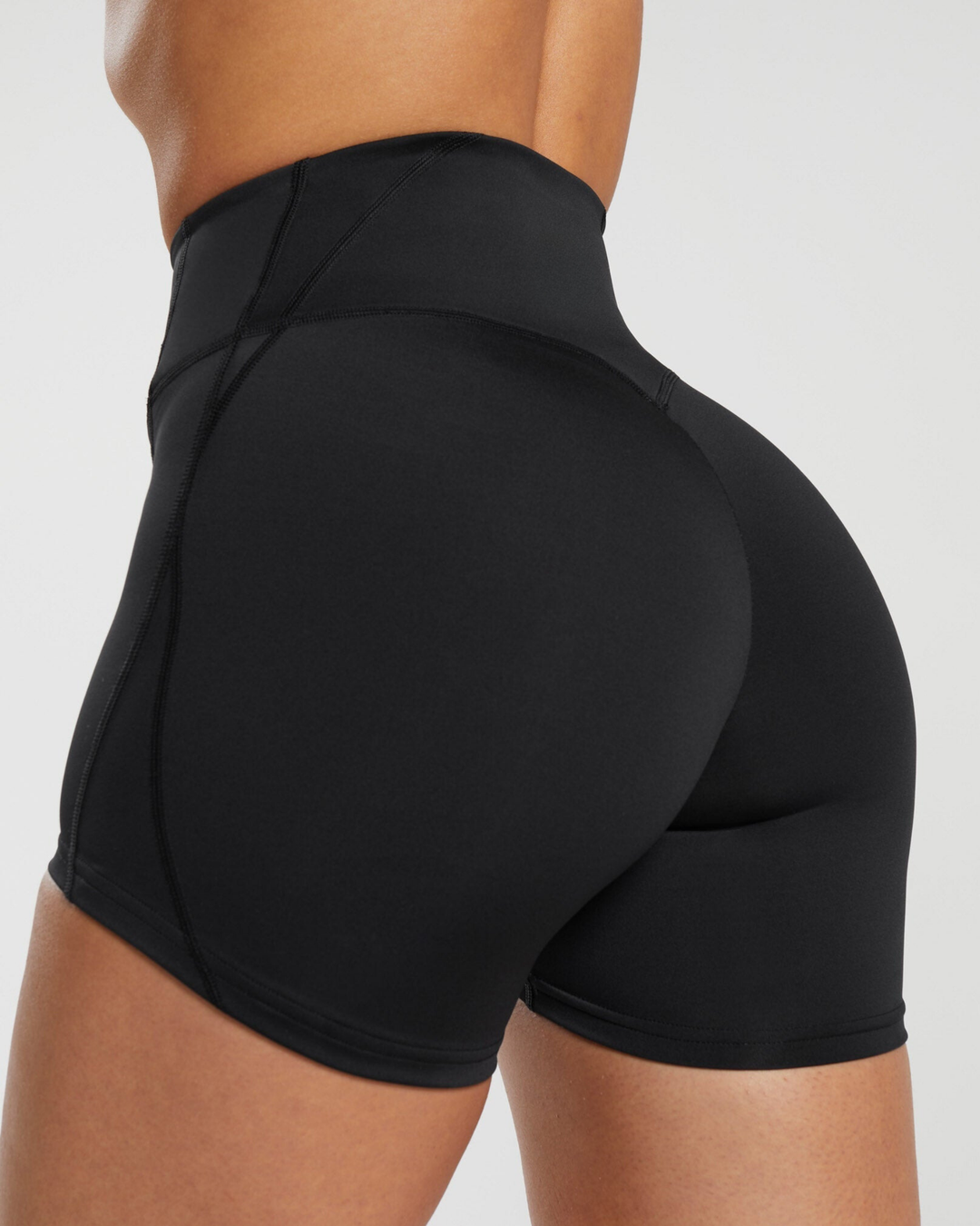 Selene High Rise Shorts in Black