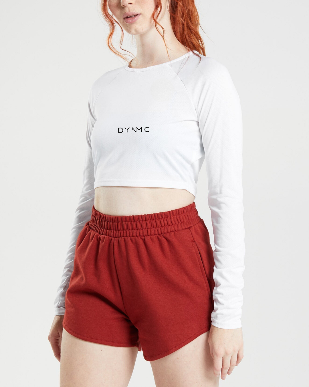 Luna Long Sleeve Crop Top -White