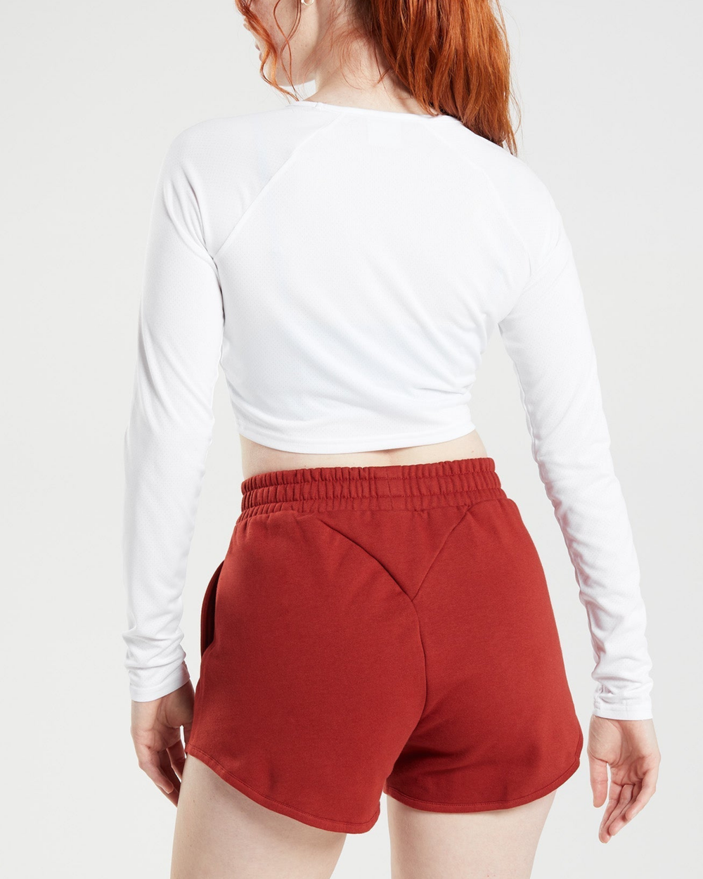 Luna Long Sleeve Crop Top -White