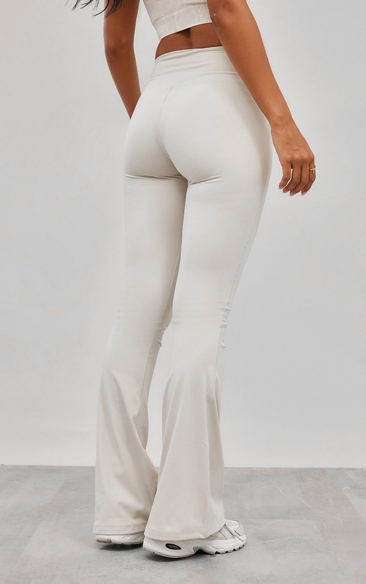 Giselle High Waist Flare Yoga Pants Ivory