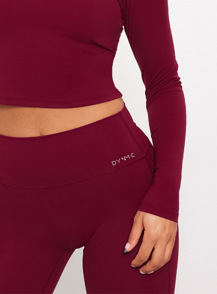 Giselle High Waist Flare Yoga Pants Maroon