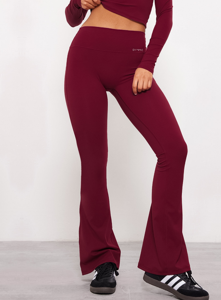 Giselle High Waist Flare Yoga Pants Maroon